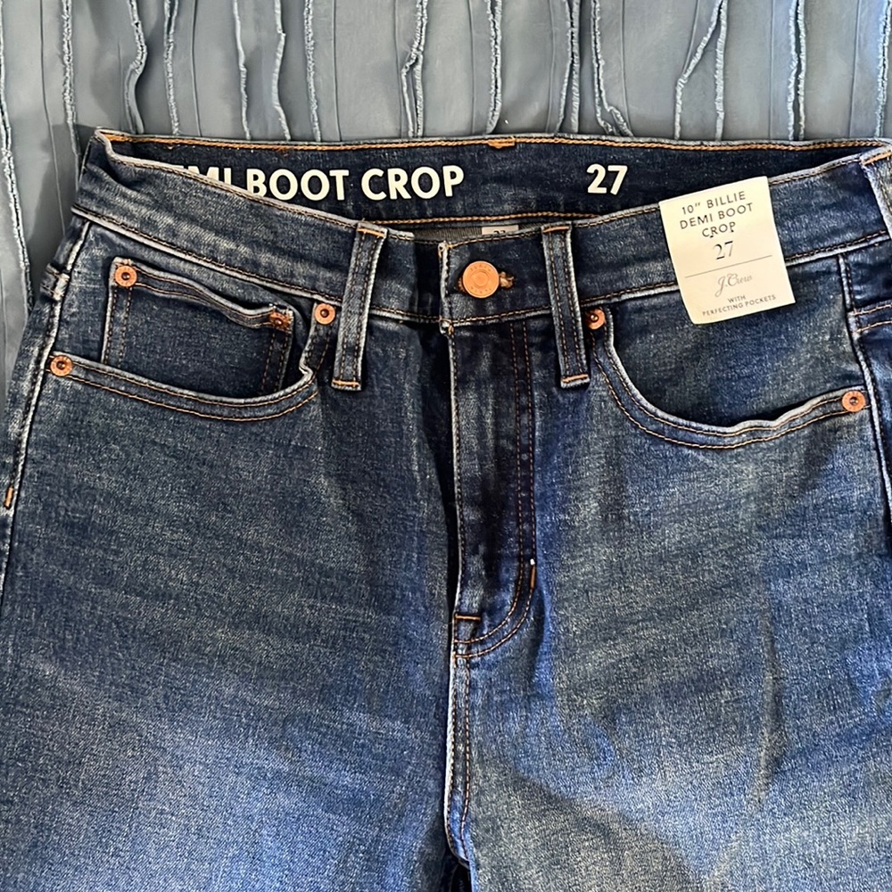 J. Crew 10” Billie Demi Boot Crop Jean NWT size 27